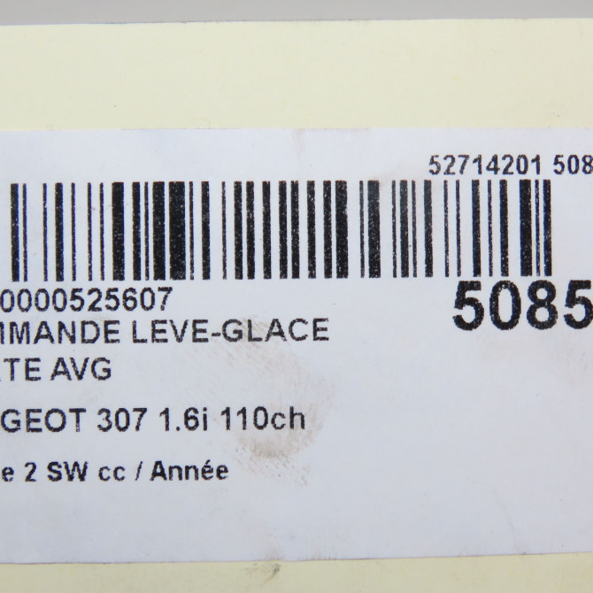 Commande lève-glace porte avant gauche occasion PEUGEOT 307 Phase 2 SW 06-2005->07-2008 1.6i 110ch 5
