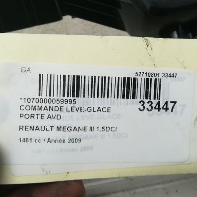 Commande lève-glace porte avant droite occasion RENAULT MEGANE III Phase 1 11-2008->01-2012 4
