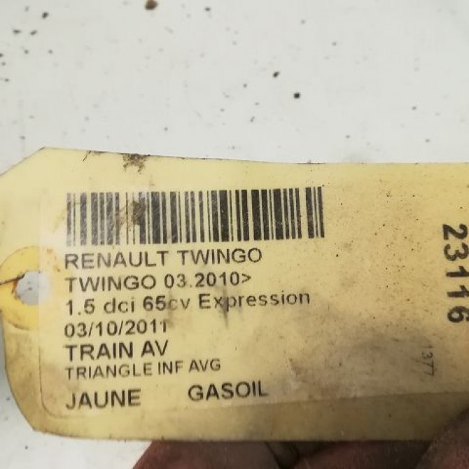 Triangle inf avg occasion RENAULT TWINGO II Phase 1 06-2007->11-2011 1.5 DCI 75ch 8200942392 3