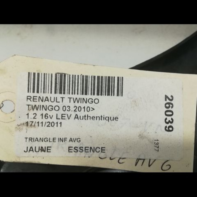 Triangle inf avg occasion RENAULT TWINGO II Phase 1 06-2007->11-2011 1.2i 16v 75ch 8200942392 3