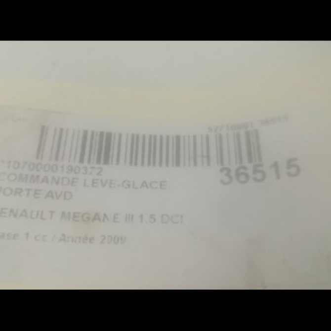 Commande lève-glace porte avant droite occasion RENAULT MEGANE III Phase 1 11-2008->01-2012 1.5 DCI 85ch 3