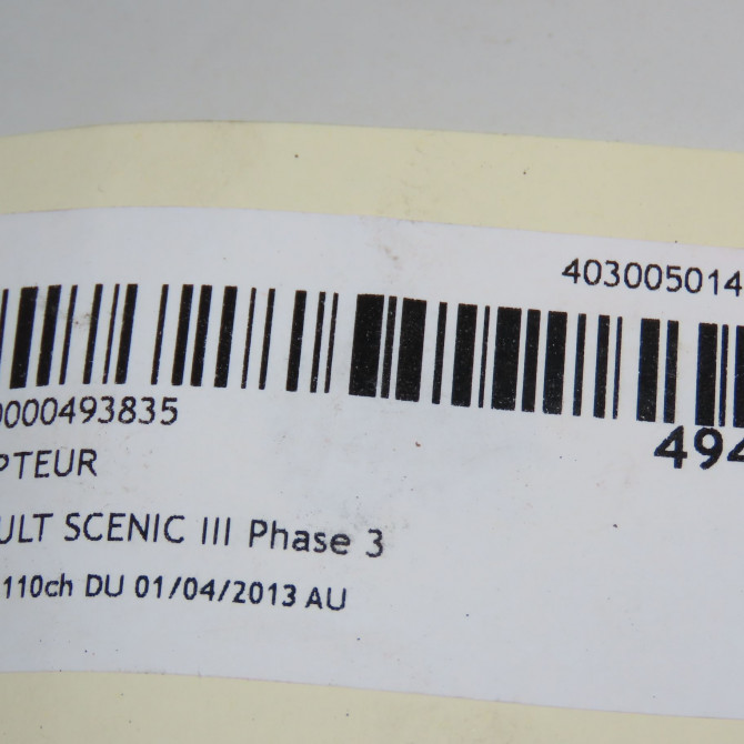 Compteur occasion RENAULT SCENIC III Phase 3 04-2013->... 1.5 DCI 110ch 248109981R 6