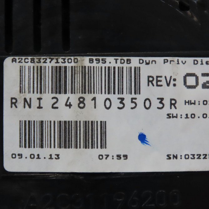 Compteur occasion RENAULT MEGANE III Phase 2 01-2012->06-2014 1.5 DCI 90ch 248101992R 4