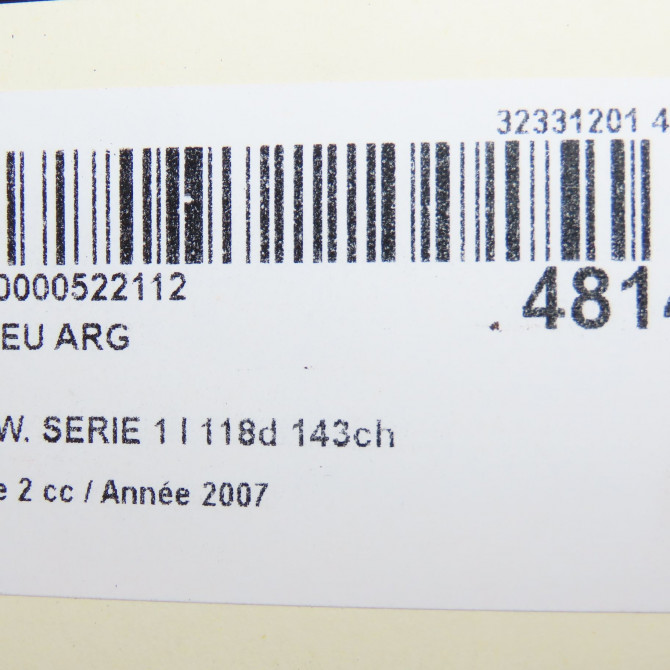 Moyeu arg occasion B.M.W. SERIE 1 I Phase 2 01-2007->07-2011 118d 143ch 33416760056 7