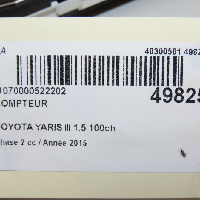Compteur occasion TOYOTA YARIS III Phase 2 06-2014->... 1.5 100ch 838000UL60 5