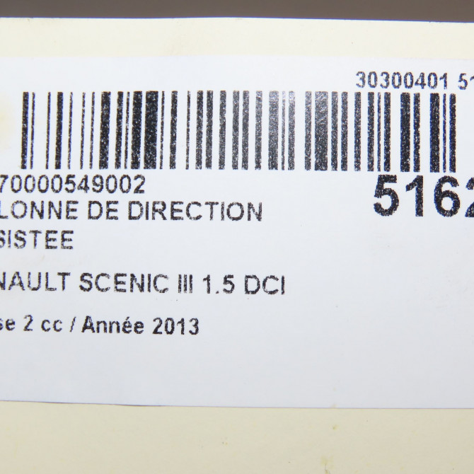 Colonne de direction assistee occasion RENAULT SCENIC III Phase 2 12-2011->03-2013 1.5 DCI 110ch 488108510R 7