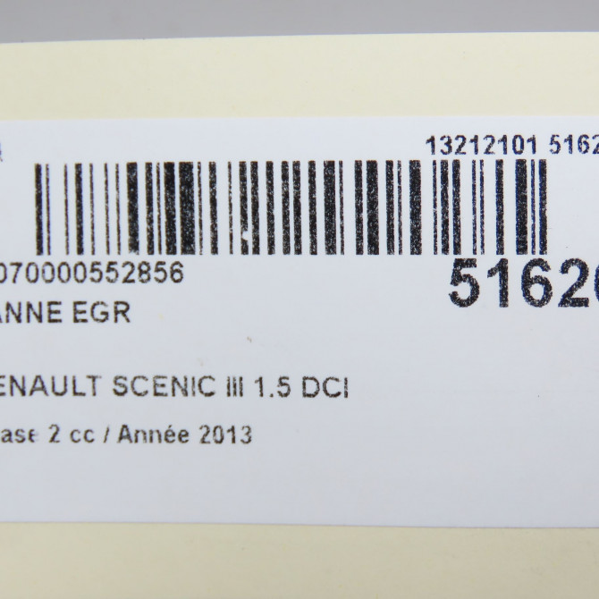 Vanne EGR occasion RENAULT SCENIC III Phase 2 12-2011->03-2013 1.5 DCI 110ch 147105308R 7