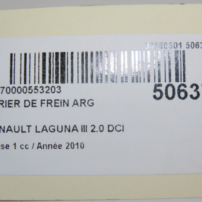 Etrier de frein arrière gauche occasion RENAULT LAGUNA III Phase 1 10-2007->10-2010 2.0 DCI 130ch 440110006R 6