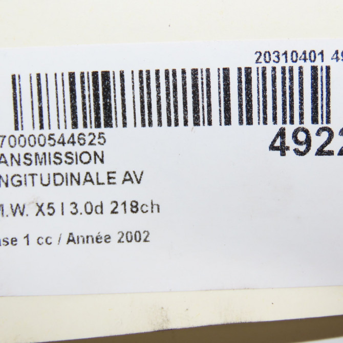 Transmission longitudinale av occasion B.M.W. X5 I Phase 1 04-2000->12-2006 3.0d 218ch 5
