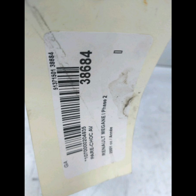 Pare-choc avant occasion RENAULT MEGANE I Phase 2 03-1999->06-2003 7701471765 6
