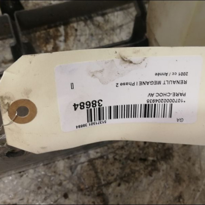 Pare-choc avant occasion RENAULT MEGANE I Phase 2 03-1999->06-2003 7701471765 7