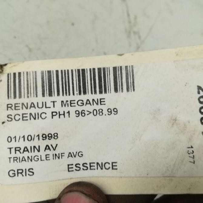Triangle inf avg occasion RENAULT MEGANE I Phase 2 03-1999->06-2003 1.4i 16v 8200737132 4