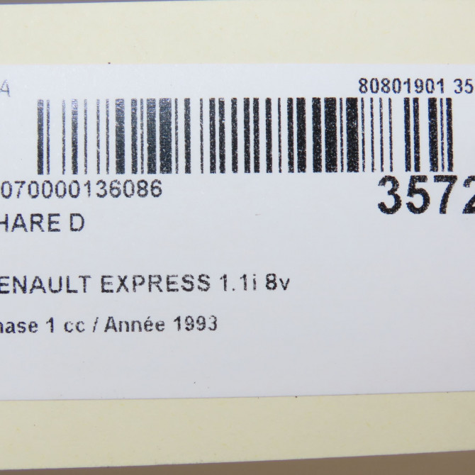 Phare droit occasion RENAULT EXPRESS Phase 1 11-1985->09-1994 1.1i 8v 45ch 7701035237 5