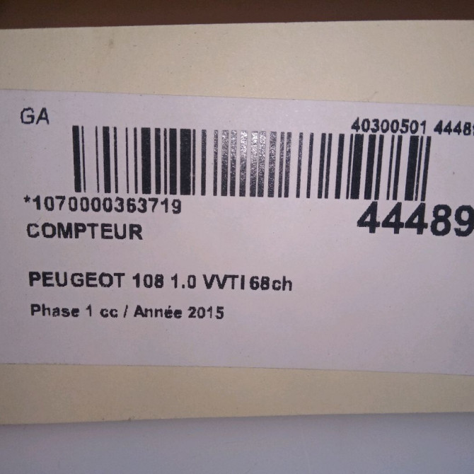 Compteur occasion PEUGEOT 108 Phase 1 06-2014->... 1.0 VVTI 68ch B000795380 4