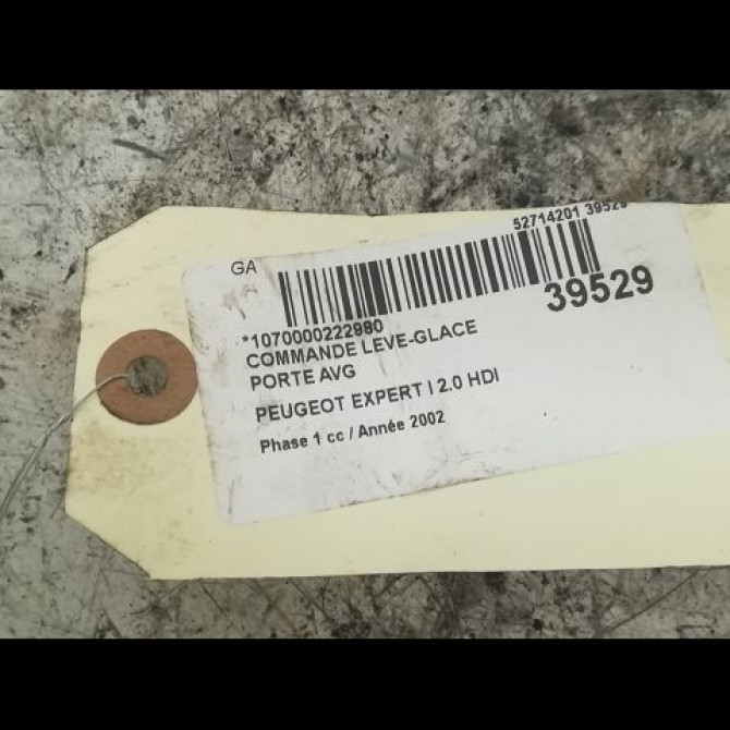 Commande lève-glace porte avant gauche occasion PEUGEOT EXPERT I Phase 1 10-1995->12-2003 2.0 HDI 95ch 6554WH 2
