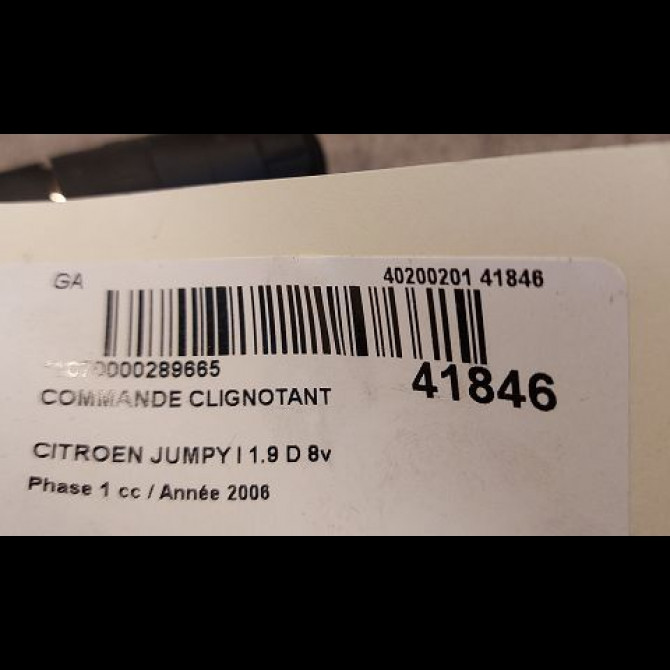 Commande clignotant occasion CITROEN JUMPY I Phase 1 09-1995->12-2003 1.9 D 8v 70ch 625369 3