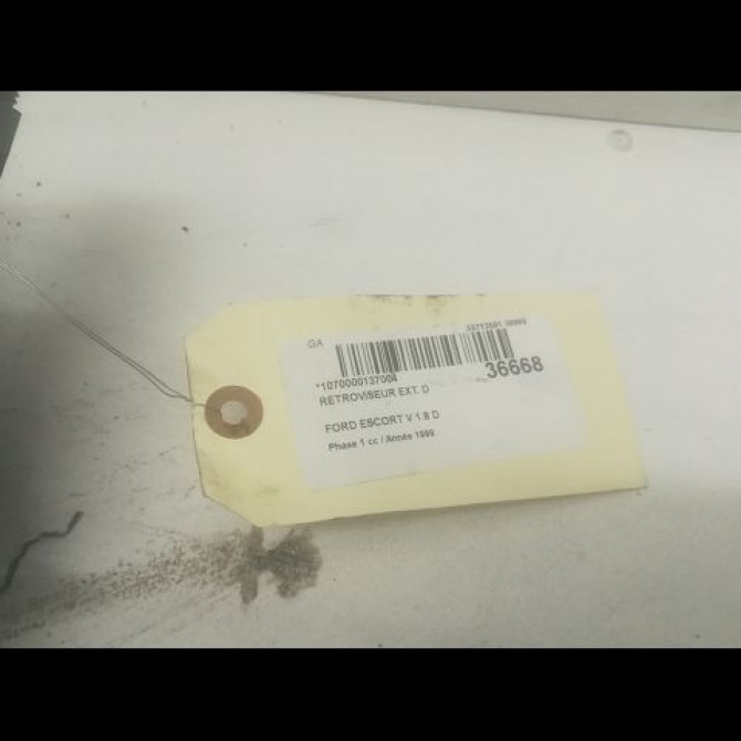 Retroviseur exterieur manuel droit occasion FORD ESCORT V Phase 1 01-1995->08-2000 1.8 D 3