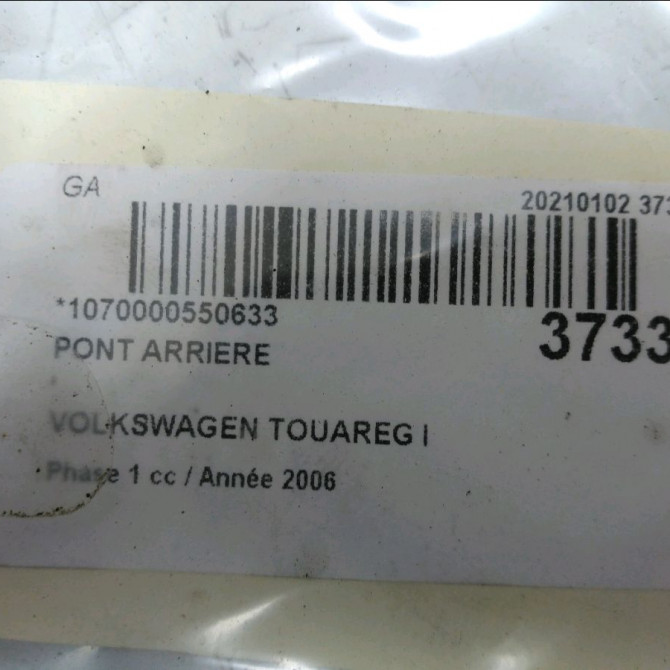 Pont arriere occasion VOLKSWAGEN TOUAREG I Phase 1 11-2002->12-2006 2.5 TDI 175ch AB525017D 5