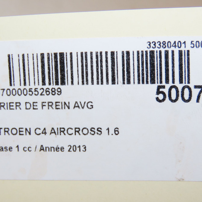 Etrier de frein avant gauche occasion CITROEN C4 AIRCROSS Phase 1 10-2011->... 1.6 e-HDI 115ch 1607499380 6