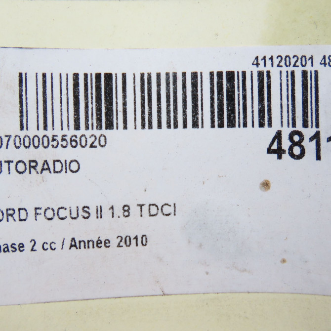 Autoradio occasion FORD FOCUS II Phase 2 01-2008->12-2010 1.8 TDCI 115ch 1825943 6