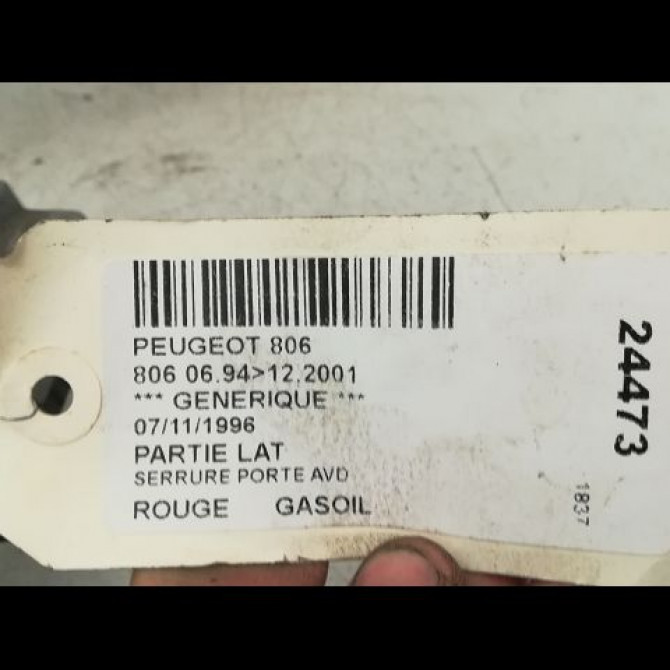 Serrure porte avd occasion PEUGEOT 806 Phase 1 06-1994->12-2001 9136J7 4