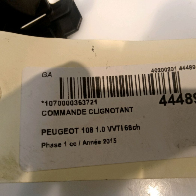 Commande clignotant occasion PEUGEOT 108 Phase 1 06-2014->... 1.0 VVTI 68ch B000796480 5
