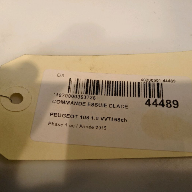 Commande essuie glace occasion PEUGEOT 108 Phase 1 06-2014->... 1.0 VVTI 68ch B000777880 4