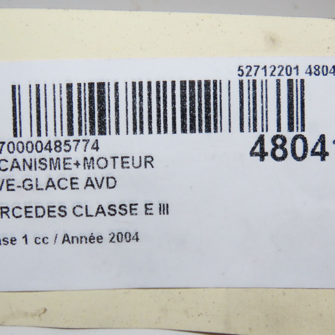 Mecanisme + moteur lève-glace avant droit occasion MERCEDES CLASSE E III Phase 1 03-2002->06-2006 E270 CDI 177ch 2117200446 6