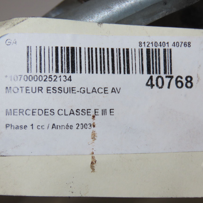 Moteur essuie-glace avant occasion MERCEDES CLASSE E III Phase 1 03-2002->06-2006 E 320 CDI 204ch 2118200442 7