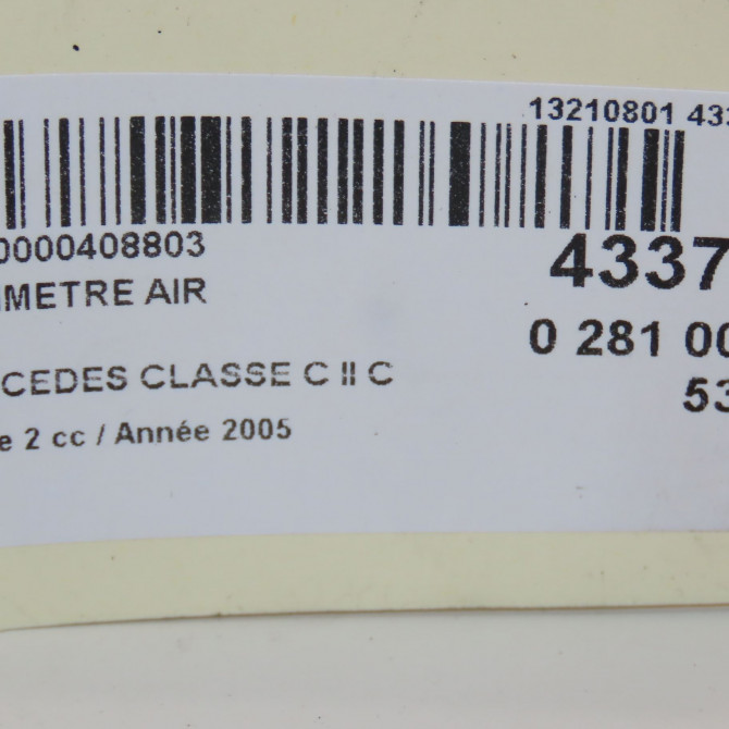 Debimetre air occasion MERCEDES CLASSE C II Phase 2 03-2004->06-2007 C 200 CDi 6460940048 7