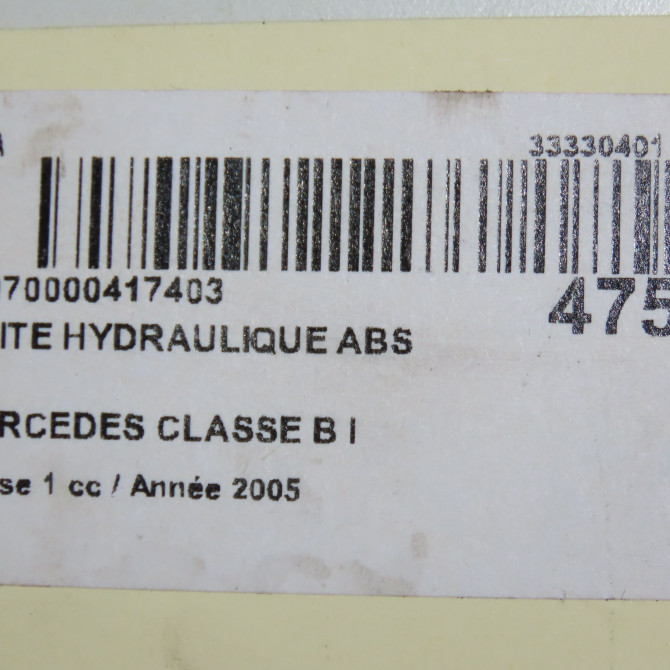Unité hydraulique ABS occasion MERCEDES CLASSE B I Phase 1 06-2005->04-2008 B200CDI 140ch 44315212 5