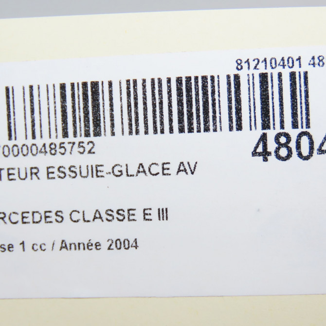 Moteur essuie-glace avant occasion MERCEDES CLASSE E III Phase 1 03-2002->06-2006 E270 CDI 177ch 2118200442 6