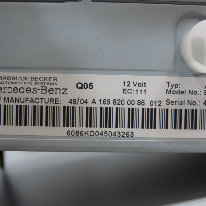 Autoradio occasion MERCEDES CLASSE A II Phase 1 12-2004->04-2008 2.0 CDI 16v 110ch 169820048680 3