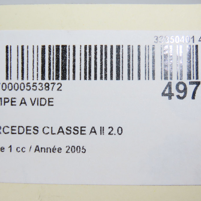 Pompe a vide occasion MERCEDES CLASSE A II Phase 1 12-2004->04-2008 2.0 CDI 16v 110ch 6402300265 6