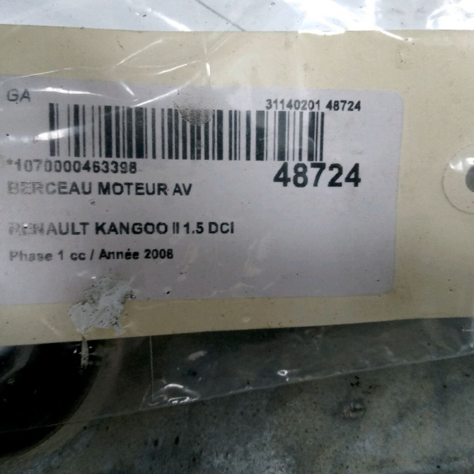 Berceau moteur avant occasion RENAULT KANGOO II Phase 1 01-2008->03-2013 1.5 DCI 85ch 544013205R 2