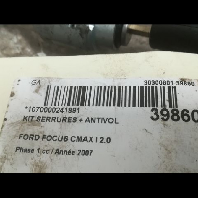 Kit serrures + antivol occasion FORD FOCUS CMAX I Phase 1 09-2003->03-2007 2.0 TDCI 16v 135ch 1466228 5