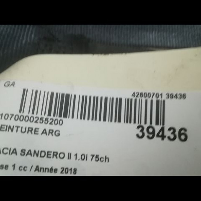 Ceinture arrière gauche occasion DACIA SANDERO II Phase 1 10-2012->... 1.0i 75ch 888418448R 4