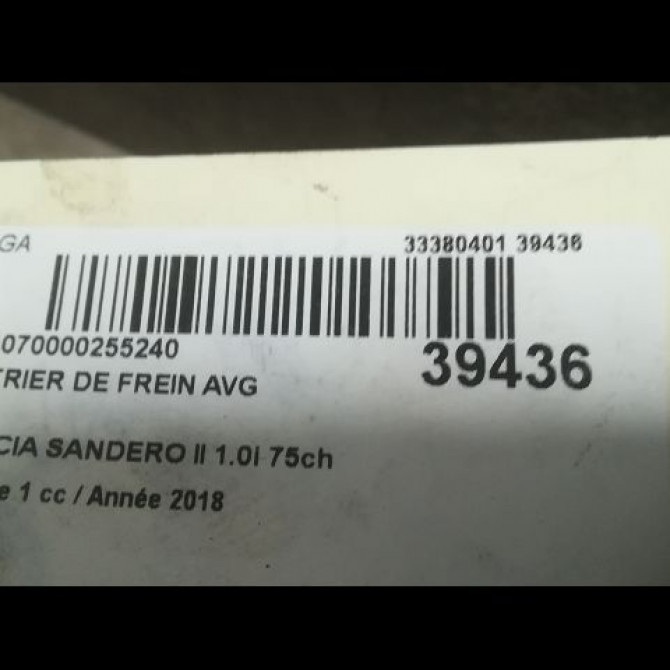 Etrier de frein avant gauche occasion DACIA SANDERO II Phase 1 10-2012->... 1.0i 75ch 410116639R 3