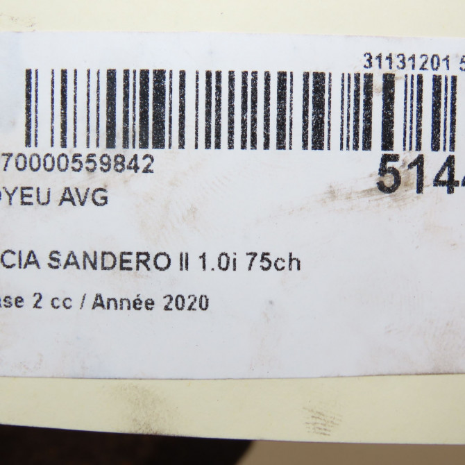 Moyeu avg occasion DACIA SANDERO II Phase 1 04-1995->04-1999 1.0i 75ch 402027463R 6