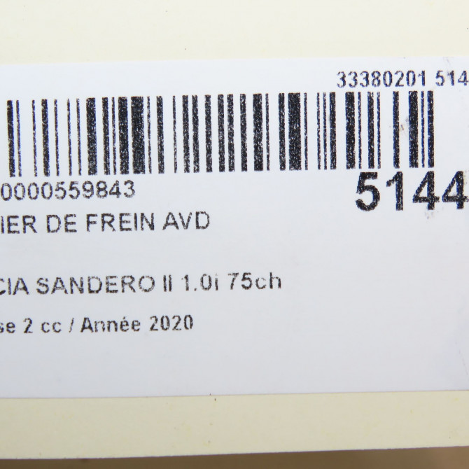Etrier de frein avant droit occasion DACIA SANDERO II Phase 1 04-1995->04-1999 1.0i 75ch 410014752R 6