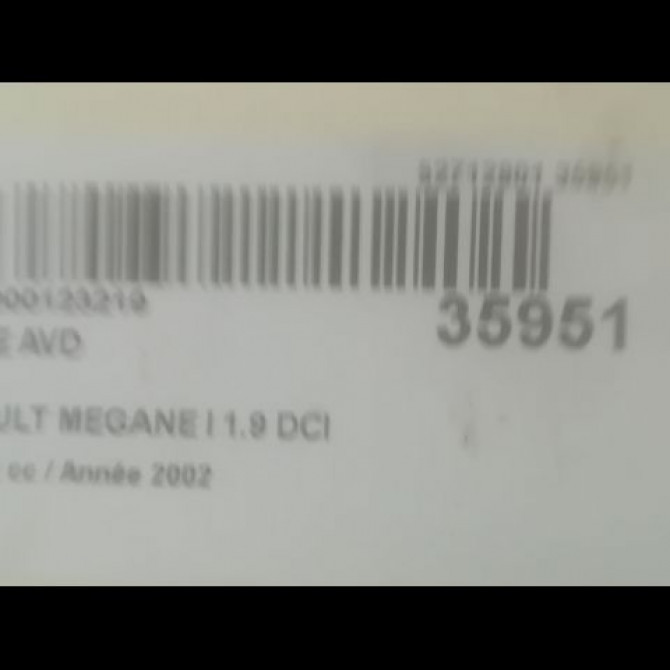 Porte avant droite occasion RENAULT MEGANE I Phase 2 03-1999->06-2003 1.9 DCI 7751467870 3