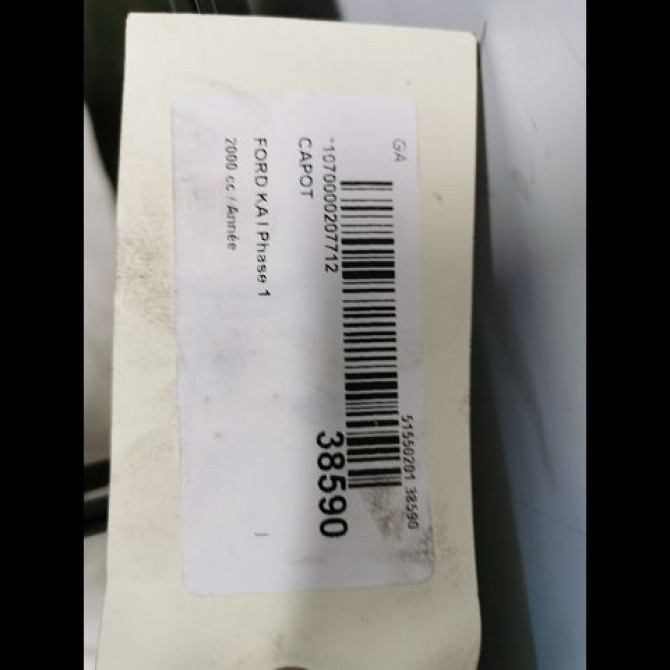 Capot occasion FORD KA I Phase 1 10-1996->10-2008 1087913 3