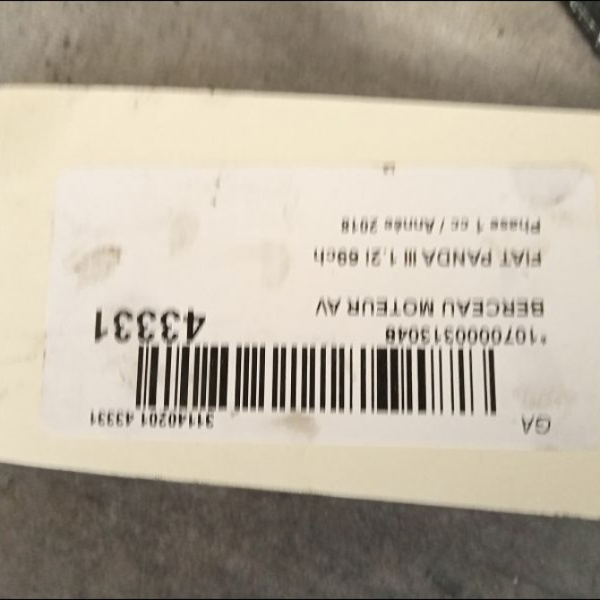 Berceau moteur avant occasion FIAT PANDA III Phase 1 01-2012->... 1.2i 69ch 51928344 2