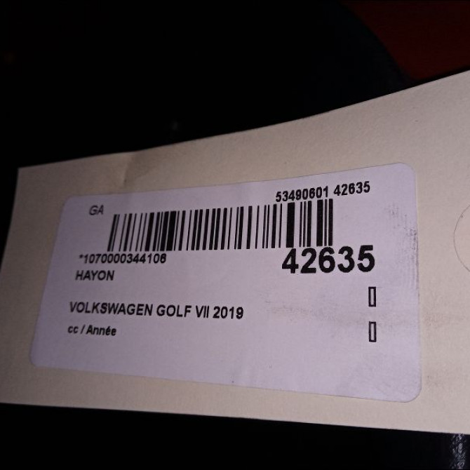 Hayon occasion VOLKSWAGEN GOLF VII 3