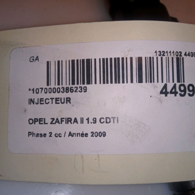 Injecteur occasion OPEL ZAFIRA II Phase 2 01-2008->12-2014 1.9 CDTI 100ch 4