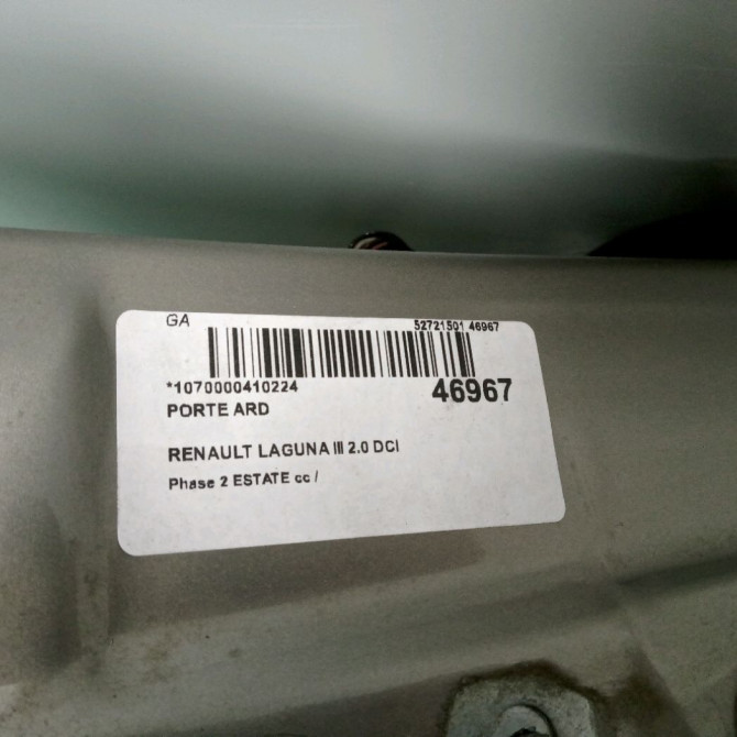 Porte arrière droite occasion RENAULT LAGUNA III Phase 1 04-1995->04-1999 2.0 DCI 130ch 821000023R 2