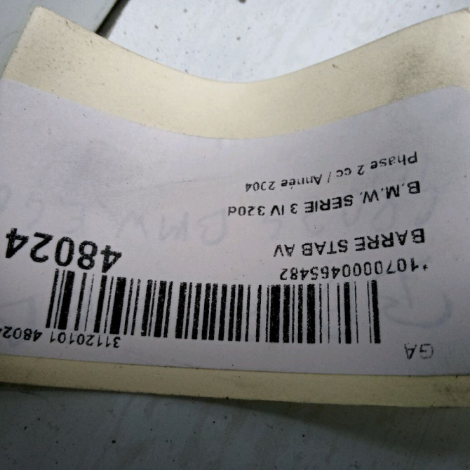 Barre stab av occasion B.M.W. SERIE 3 IV Phase 2 09-2001->03-2005 320d 31356756826 2