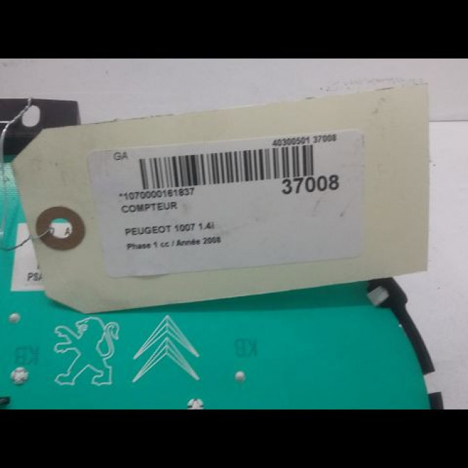 Compteur occasion PEUGEOT 1007 Phase 1 04-2005->12-2010 1.4i 6106SW 3
