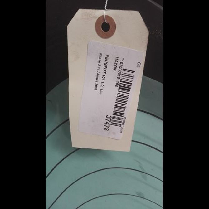 Hayon occasion PEUGEOT 107 Phase 2 01-2009->01-2012 1.0i 12v 3