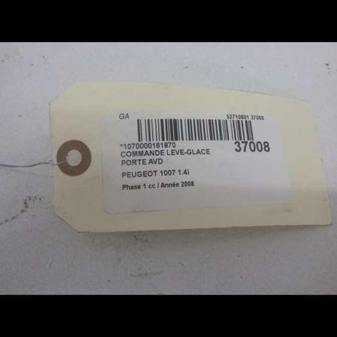 Commande lève-glace porte avant droite occasion PEUGEOT 1007 Phase 1 04-2005->12-2010 1.4i 6552ZG 3